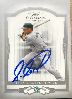 Luis Castillo Signed 2004 Donruss Classics Baseball Card - Florida Marlins