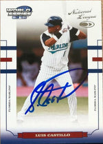 Luis Castillo Signed 2004 Donruss World Series Baseball Card - Florida Marlins - PastPros