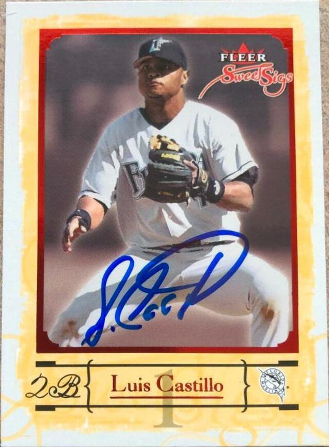 Luis Castillo Signed 2004 Fleer Sweet Sigs Baseball Card - Florida Marlins - PastPros