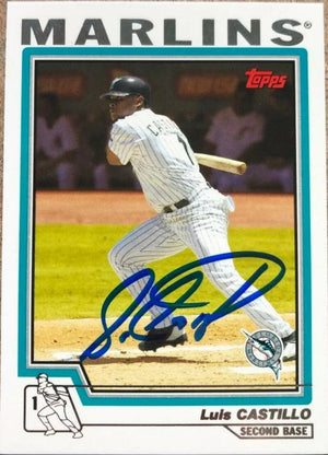 Luis Castillo Signed 2004 Topps Baseball Card - Florida Marlins - PastPros