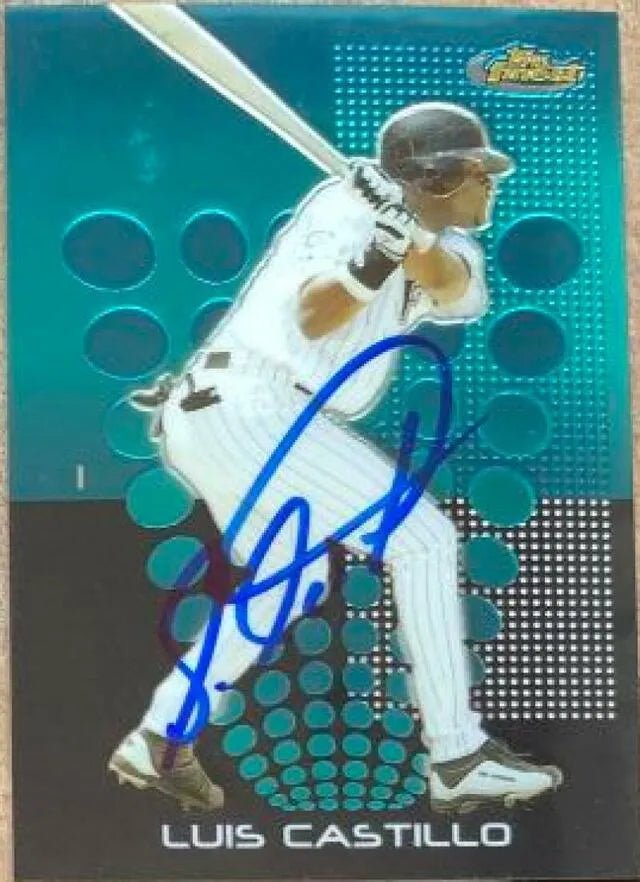 Luis Castillo Signed 2004 Topps Finest Baseball Card - Florida Marlins