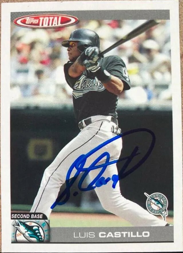 Luis Castillo Signed 2004 Topps Total Baseball Card - Florida Marlins
