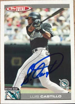 Luis Castillo Signed 2004 Topps Total Baseball Card - Florida Marlins