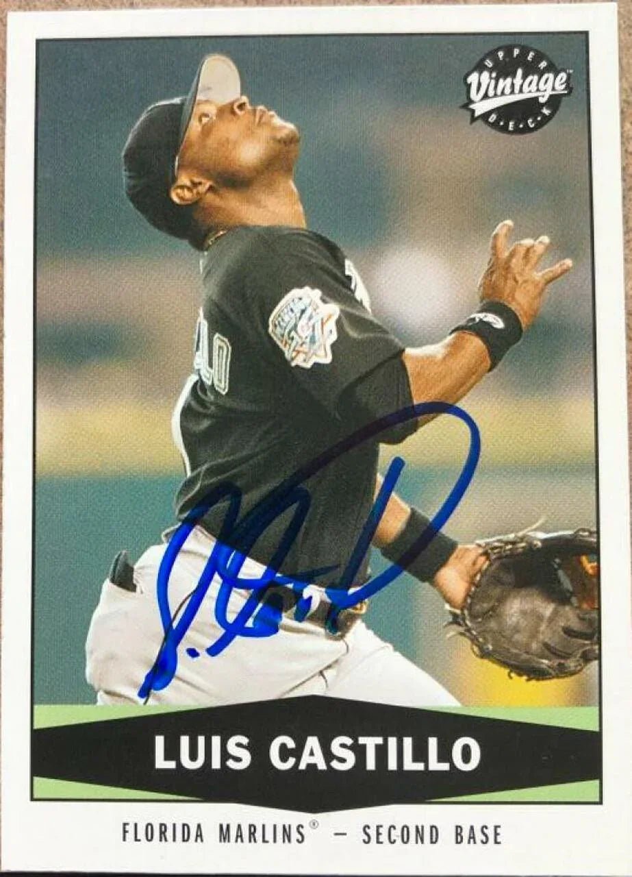 Luis Castillo Signed 2004 Upper Deck Vintage Baseball Card - Florida Marlins