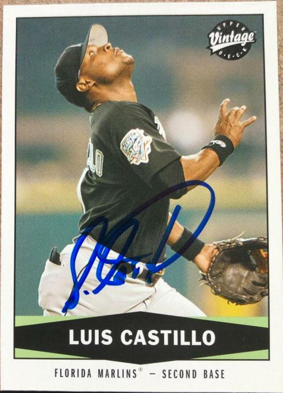Luis Castillo Signed 2004 Upper Deck Vintage Baseball Card - Florida Marlins - PastPros