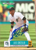 Luis Castillo Signed 2005 Donruss Baseball Card - Florida Marlins