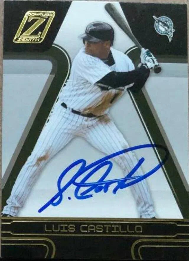 Luis Castillo Signed 2005 Donruss Zenith Baseball Card - Florida Marlins