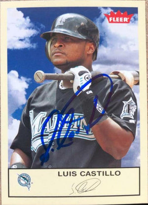 Luis Castillo Signed 2005 Fleer Tradition Baseball Card - Florida Marlins - PastPros