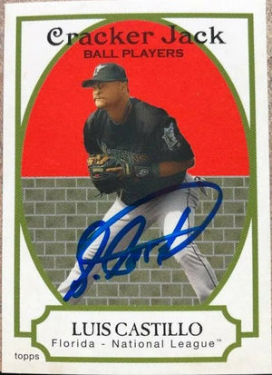 Luis Castillo Signed 2005 Topps Cracker Jack Baseball Card - Florida Marlins