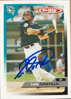 Luis Castillo Signed 2005 Topps Total Baseball Card - Florida Marlins - PastPros