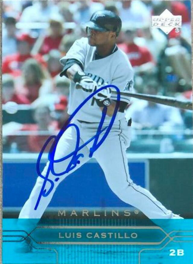 Luis Castillo Signed 2005 Upper Deck Baseball Card - Florida Marlins - PastPros