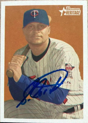 Luis Castillo Signed 2006 Bowman Heritage Baseball Card - Minnesota Twins - PastPros