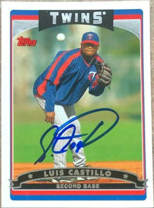 Luis Castillo Signed 2006 Topps Baseball Card - Minnesota Twins