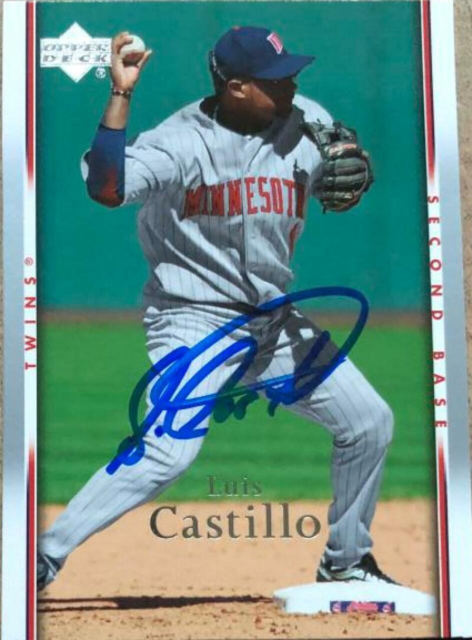 Luis Castillo Signed 2007 Upper Deck Baseball Card - Minnesota Twins - PastPros