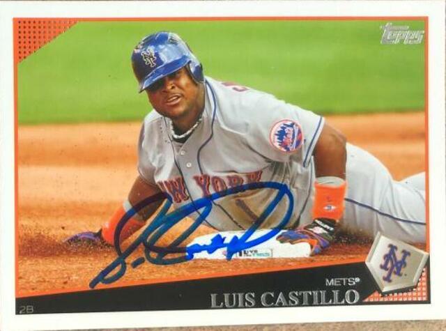 Luis Castillo Signed 2009 Topps Baseball Card - New York Mets - PastPros