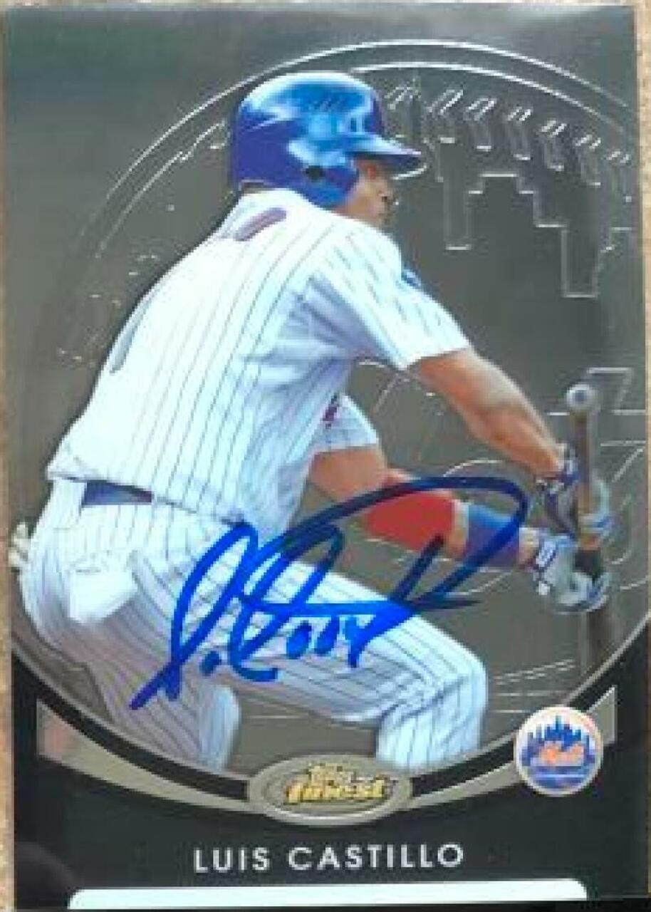Luis Castillo Signed 2010 Topps Finest Baseball Card - New York Mets - PastPros