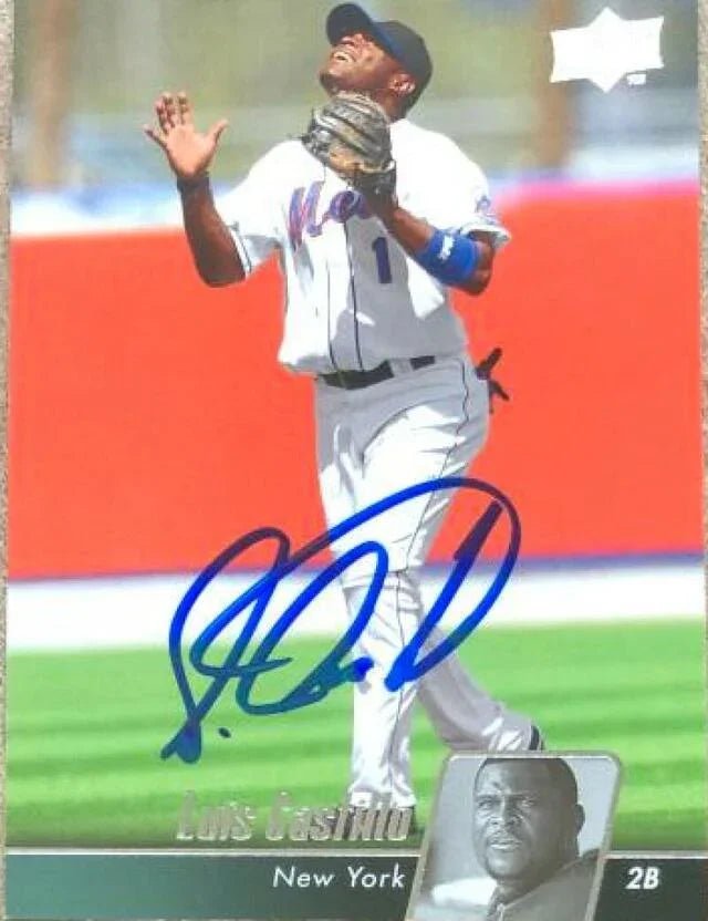 Luis Castillo Signed 2010 Upper Deck Baseball Card - New York Mets