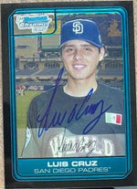 Luis Cruz Signed 2006 Bowman Chrome Draft Picks & Prospects Baseball Card - San Diego Padres - PastPros