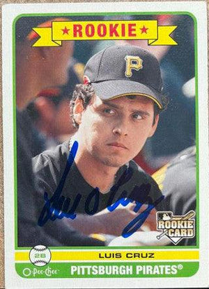 Luis Cruz Signed 2009 O-Pee-Chee Baseball Card - Pittsburgh Pirates - PastPros