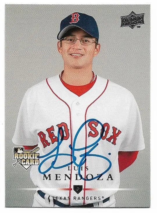 Luis Mendoza Signed 2008 Upper Deck Baseball Card - Texas Rangers
