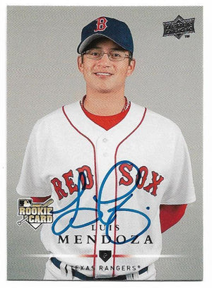 Luis Mendoza Signed 2008 Upper Deck Baseball Card - Texas Rangers - PastPros