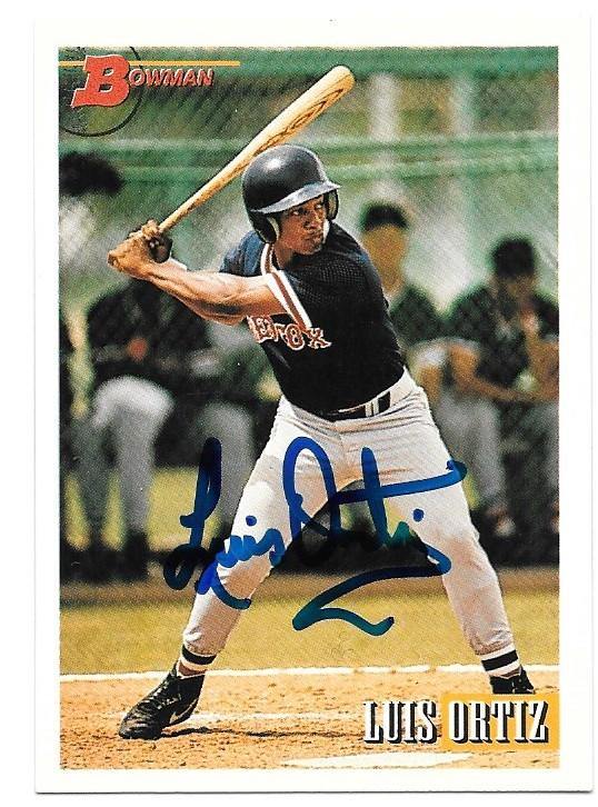 Luis Ortiz Signed 1993 Bowman Baseball Card - Boston Red Sox - PastPros