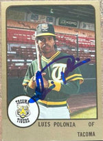 Luis Polonia Signed 1988 Pro Cards Baseball Card - Tacoma Tigers - PastPros