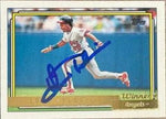 Luis Polonia Signed 1992 Topps Gold Winner Baseball Card - California Angels