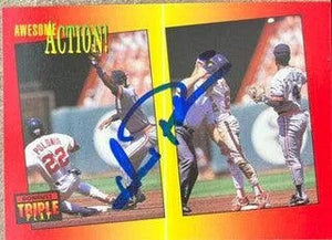 Luis Polonia Signed 1992 Triple Play Baseball Card - California Angels