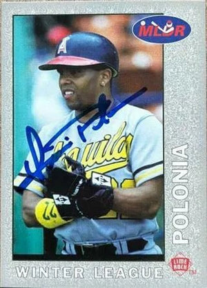 Luis Polonia Signed 1993 Lime Rock Winter League Baseball Card