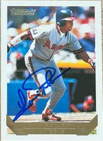 Luis Polonia Signed 1993 Topps Gold Baseball Card - California Angels - PastPros