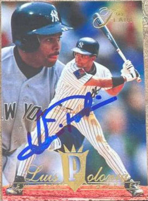 Luis Polonia Signed 1994 Flair Baseball Card - New York Yankees