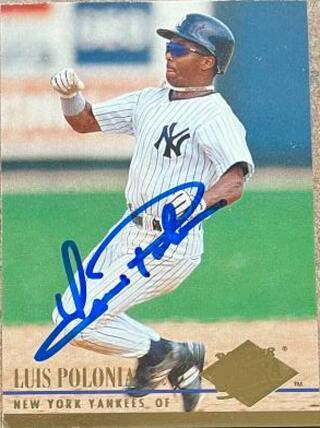 Luis Polonia Signed 1994 Fleer Ultra Baseball Card - New York Yankees - PastPros