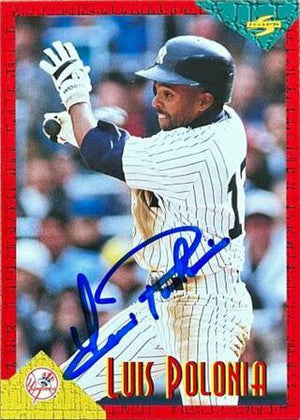 Luis Polonia Signed 1994 Score Rookie & Traded Baseball Card - New York Yankees - PastPros