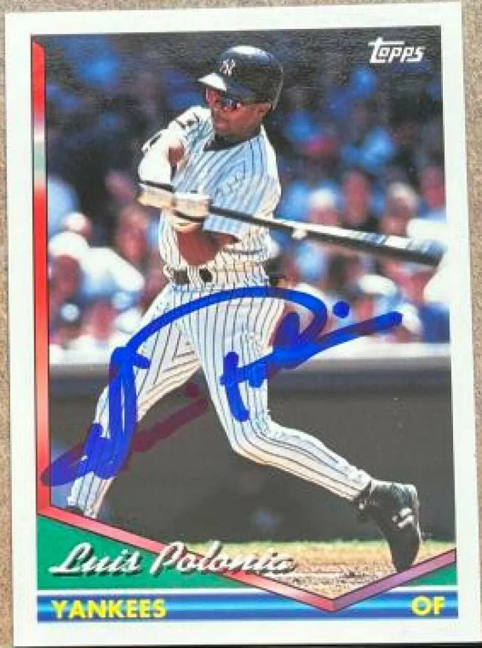 Luis Polonia Signed 1994 Topps Traded Baseball Card - New York Yankees