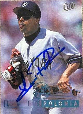 Luis Polonia Signed 1995 Fleer Ultra Baseball Card - New York Yankees - PastPros