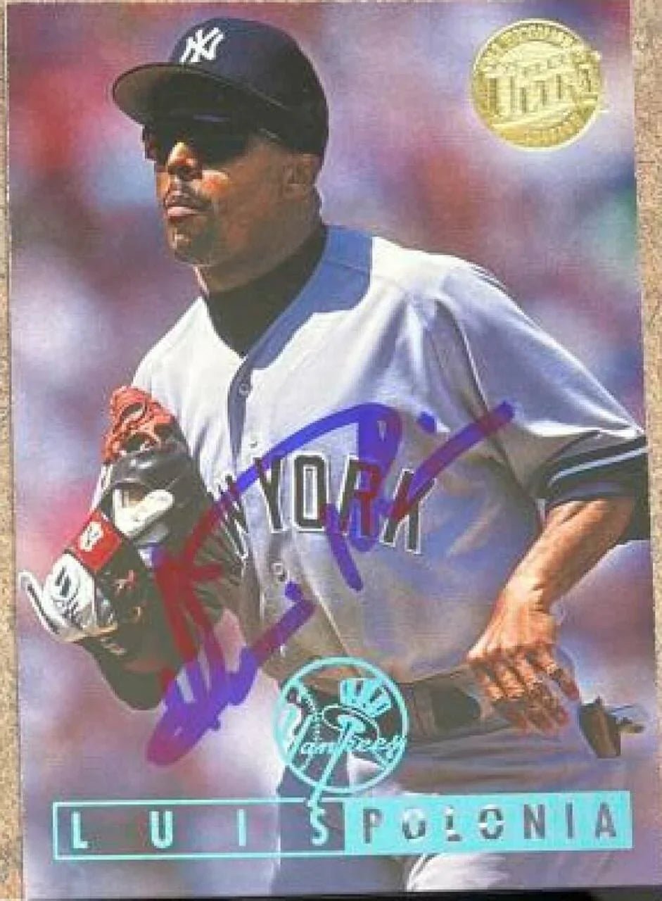 Luis Polonia Signed 1995 Fleer Ultra Gold Medallion Baseball Card - New York Yankees