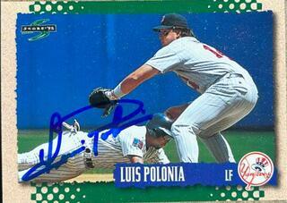 Luis Polonia Signed 1995 Score Baseball Card - New York Yankees - PastPros