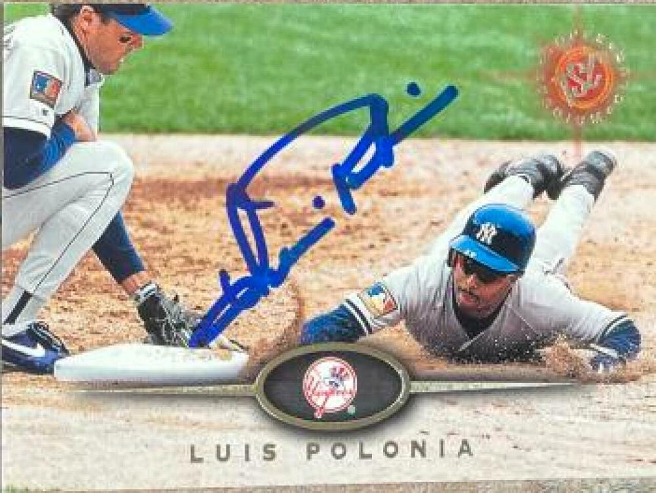 Luis Polonia Signed 1995 Stadium Club Baseball Card - New York Yankees - PastPros
