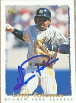 Luis Polonia Signed 1995 Topps Baseball Card - New York Yankees