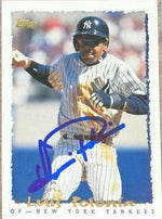 Luis Polonia Signed 1995 Topps Baseball Card - New York Yankees - PastPros