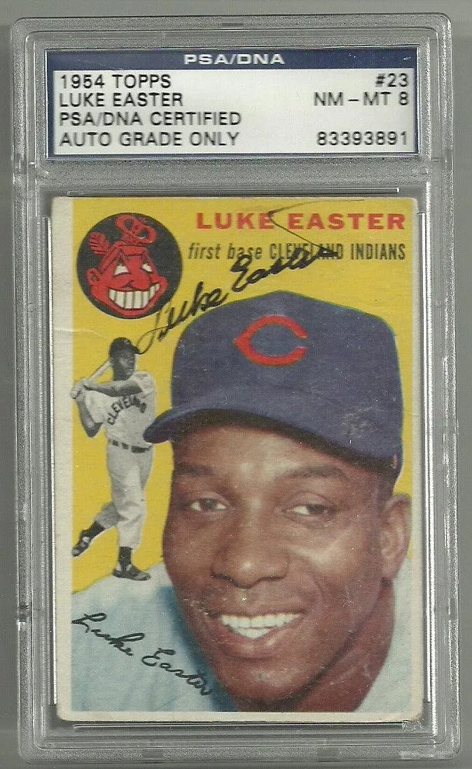 Luke Easter Signed 1954 Topps Baseball Card – PSA/DNA Certified