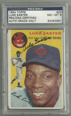 Luke Easter Signed 1954 Topps Baseball Card – PSA/DNA Certified - PastPros