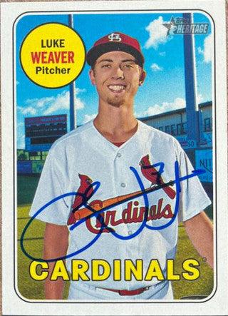 Luke Weaver Signed 2018 Topps Heritage Baseball Card - St Louis Cardinals - PastPros