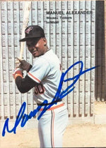 Manny Alexander Signed 1990 Best Baseball Card
