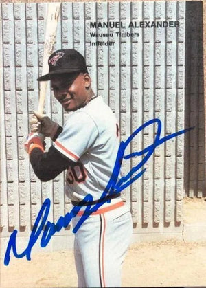 Manny Alexander Signed 1990 Best Baseball Card