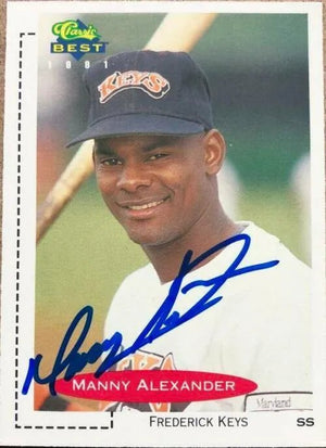Manny Alexander Signed 1991 Classic Best Baseball Card
