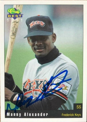 Manny Alexander Signed 1991 Classic Best Baseball Card