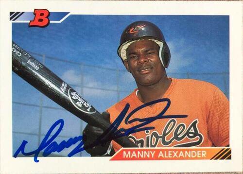Manny Alexander Signed 1992 Bowman Baseball Card - Baltimore Orioles - PastPros