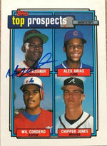 Manny Alexander Signed 1992 Topps Baseball Card - Baltimore Orioles